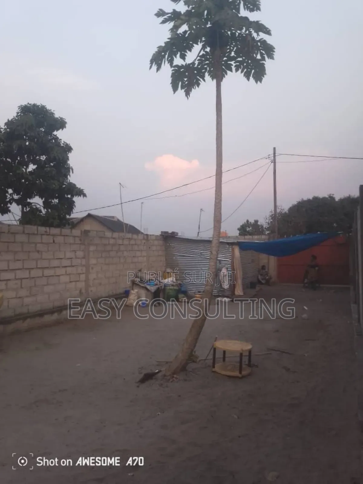 Terrain Clôturé Portail Avec Hangar À Vendre À Camp Pm – N’Sele