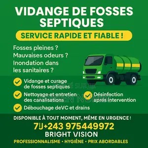 Service De Vidange Des Fosses Septiques À l'Aide d'Un Camion Vidangeur