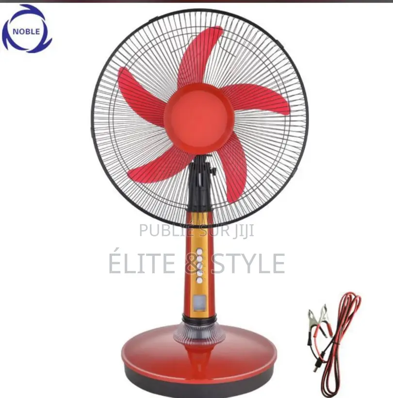 Ventilo Réchargeable Avec Panneau Et Batterie