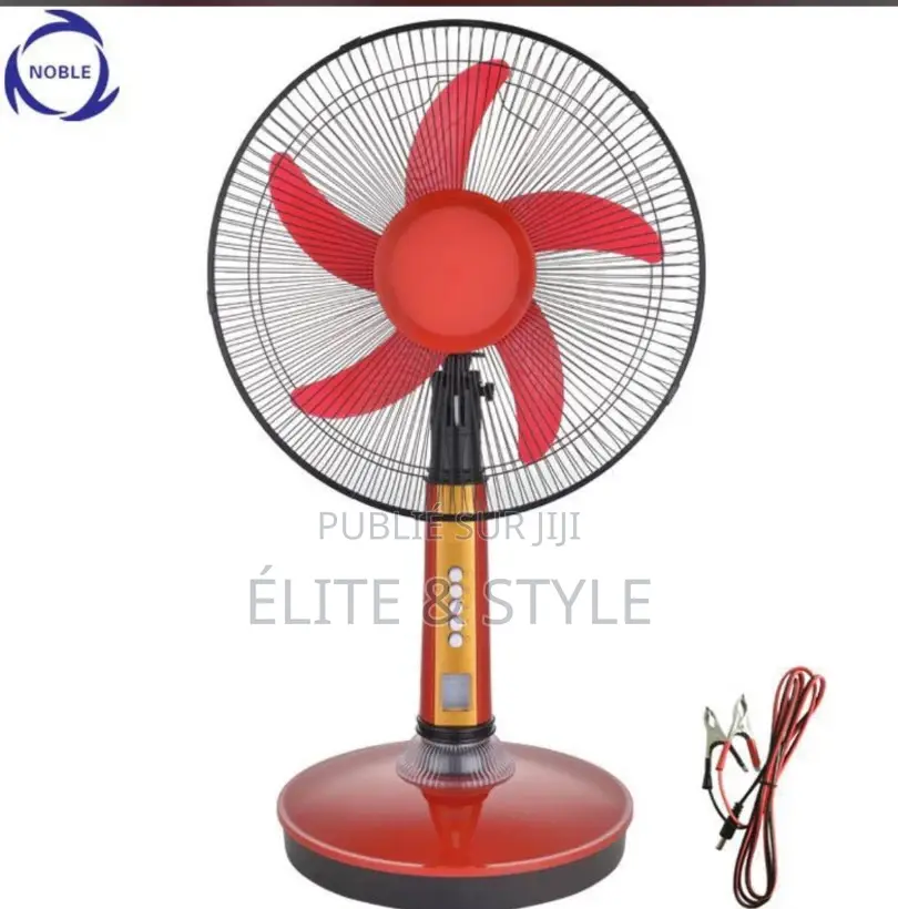 Ventilo Réchargeable Avec Panneau Et Batterie