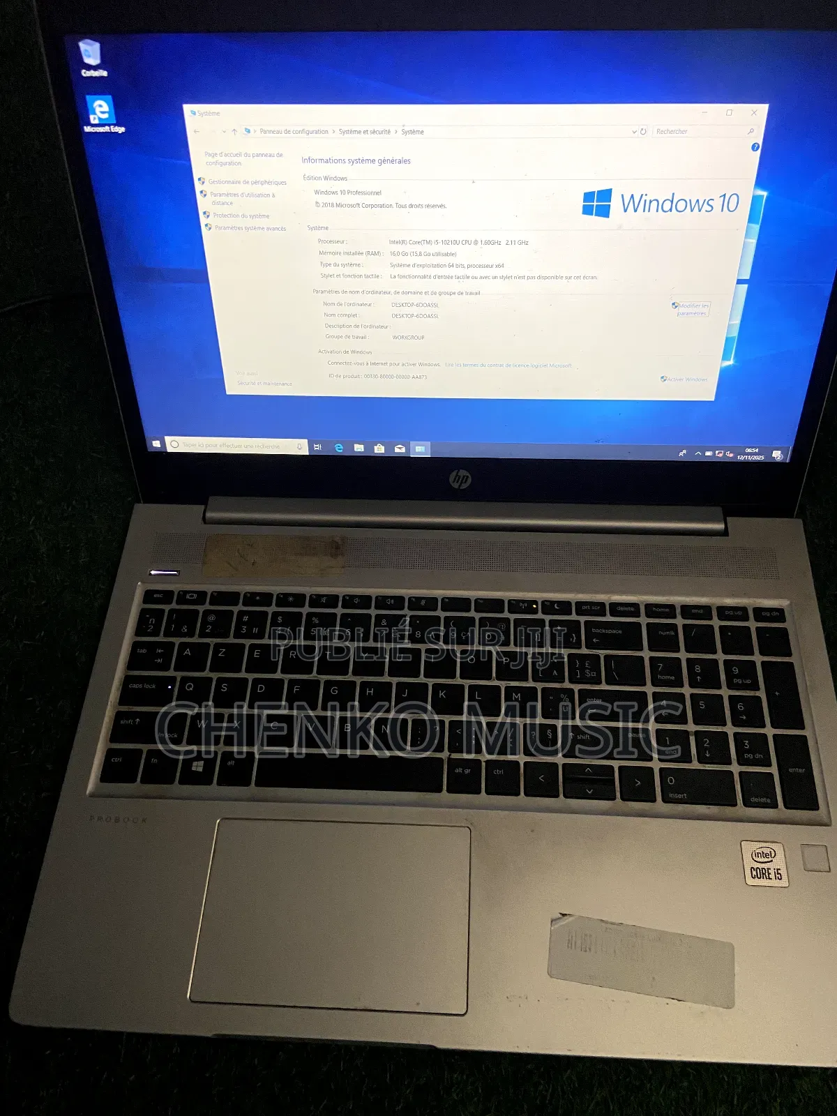 Ordinateur Portable HP 15 16GB Intel Core Ultra 5 HDD+SSD 500GB