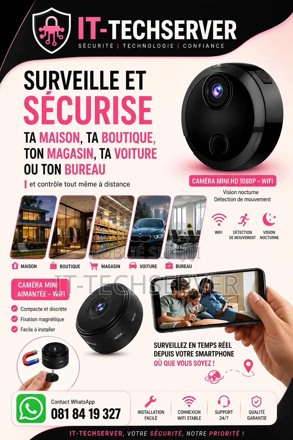 Installation Des Mini Cameras De Surveillance