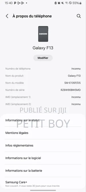 Samsung Galaxy F13 64 GB Blanc