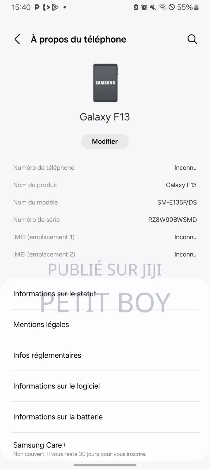 Samsung Galaxy F13 64 GB Blanc
