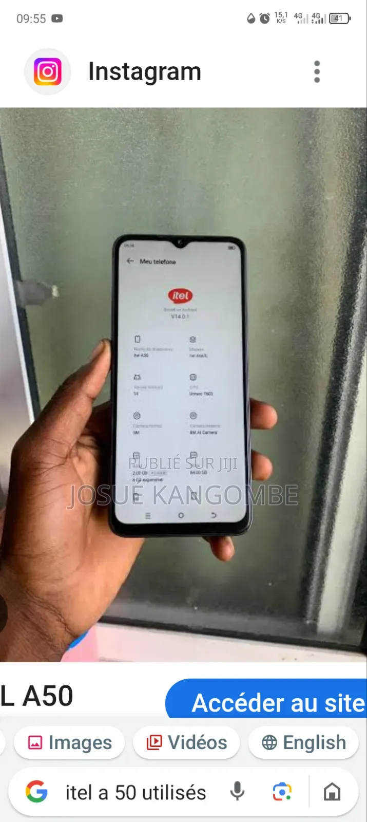Itel A50 128 GB Noir