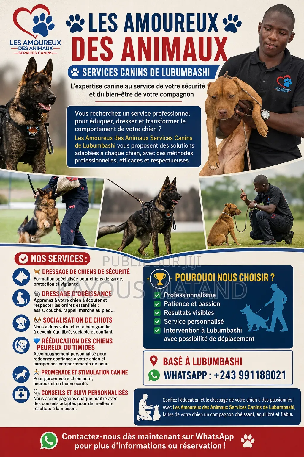 Les Amoureux Des Animaux Services Canin De Lubumbashi Et