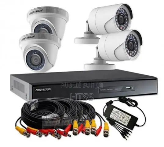 Kit De 4 Caméras De Surveillance Analogiques HD Avec Installation