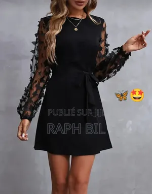 Robe Noire Papillon