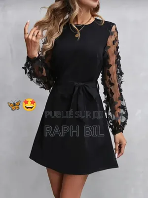 Robe Noire Papillon