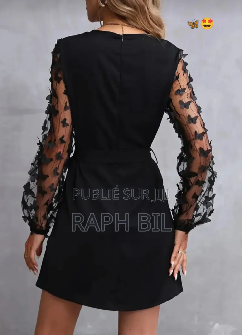 Robe Noire Papillon