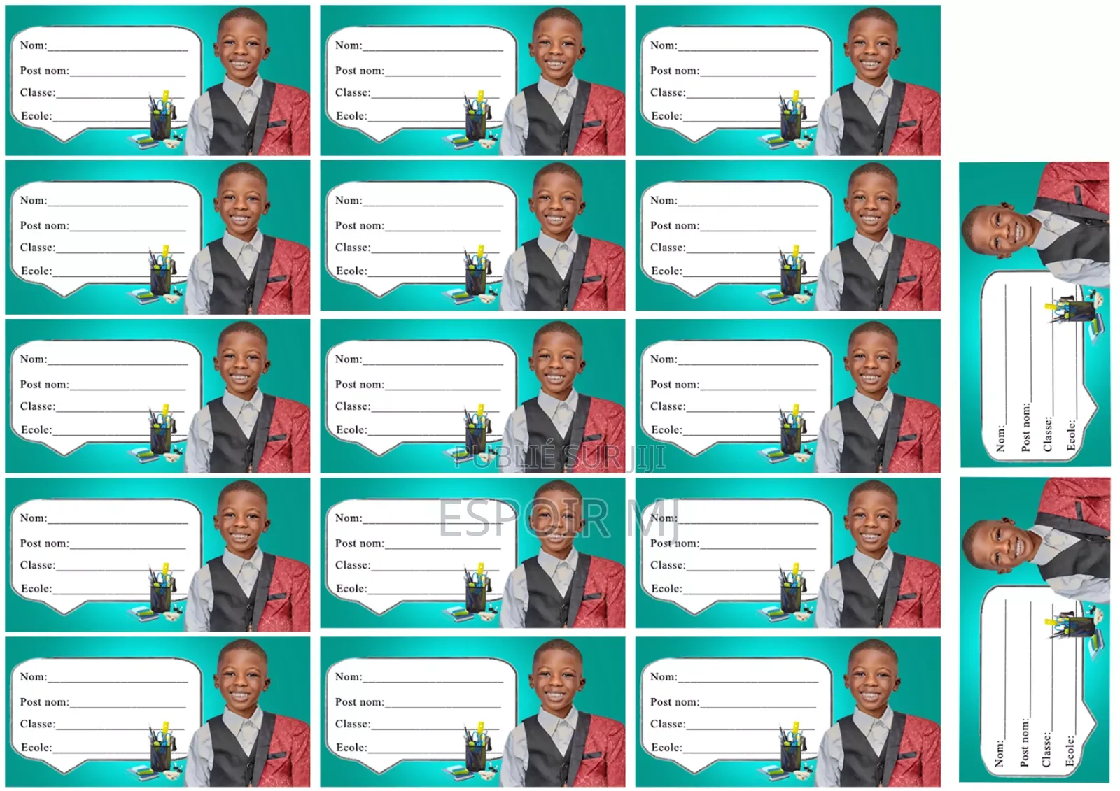 Étiquettes Scolaires Personnalisées Avec Photo Et Nom – Goma