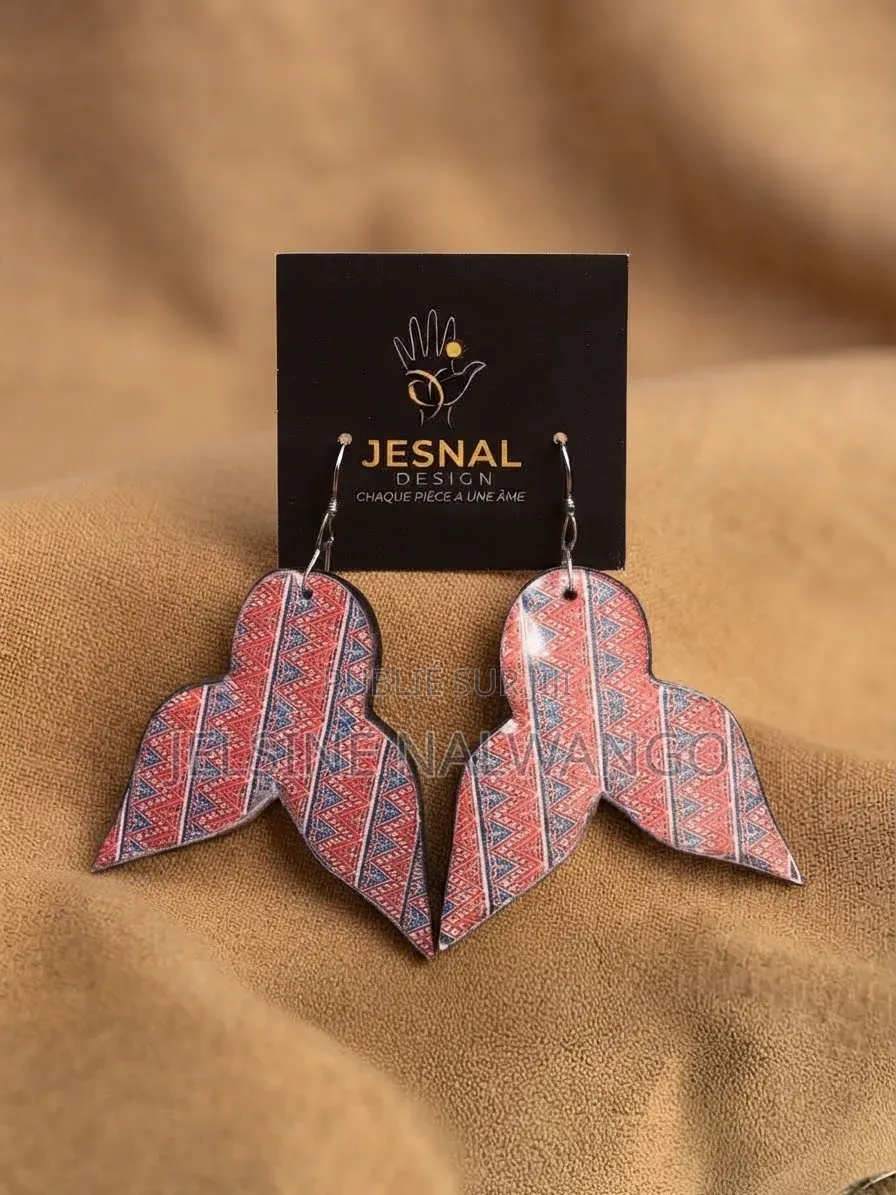 Boucles d'Oreilles Artisanales Aux Motifs Africains