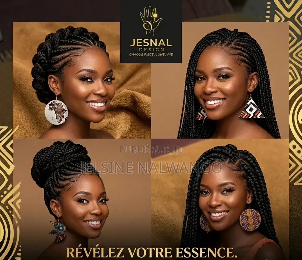 Boucles d'Oreilles Artisanales Aux Motifs Africains