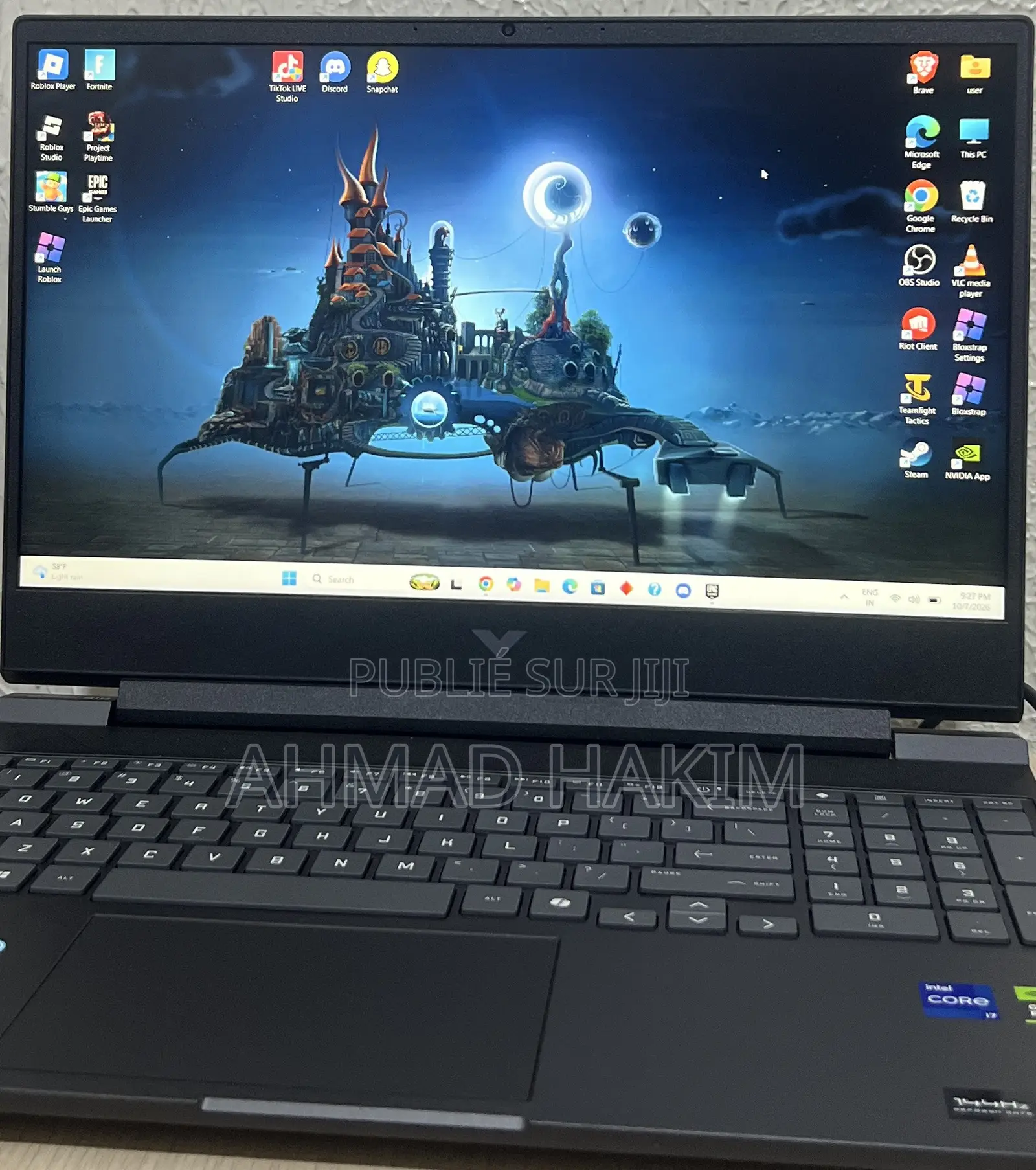 Ordinateur portable HP Victus 15 16GB Intel Core i7 SSD 500GB